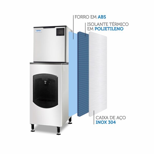 Camadas da Máquina de Gelo com Dispenser Automático SK420D 180kg dia