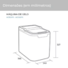 Dimensões Máquina De Gelo Suggar Mg1501pr