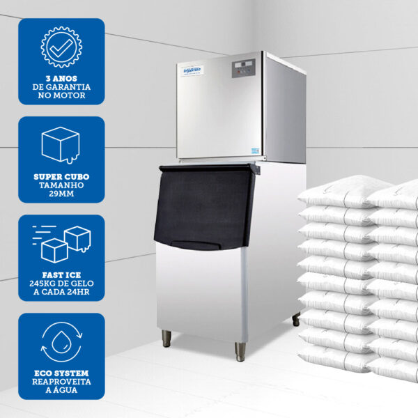 Informações completas da Máquina de Gelo Cubo TH500