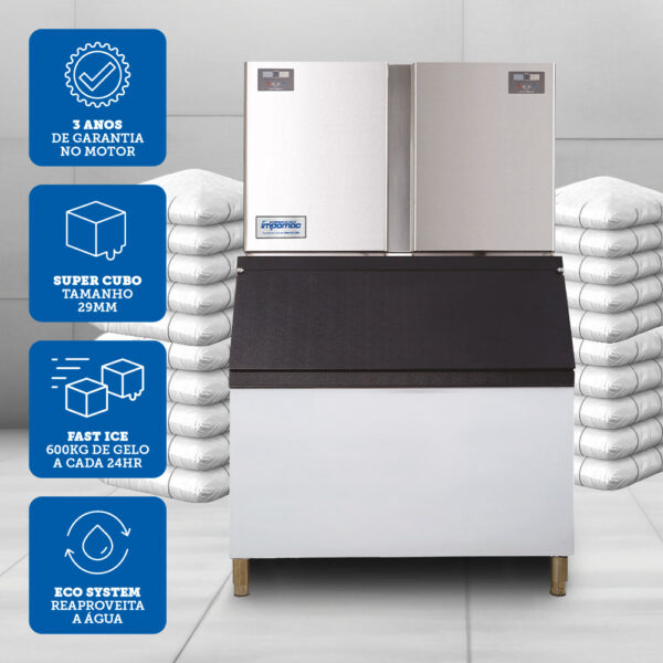 Informações da Máquina de Gelo Cubo TH1500 600 Kg