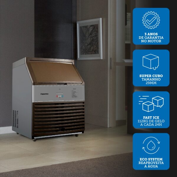 Informações técnicas da máquina que fabrica gelo TH210