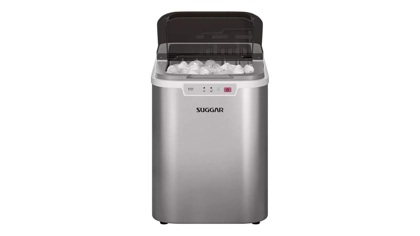 Máquina De Gelo Suggar Mg1501pr aberta de frente