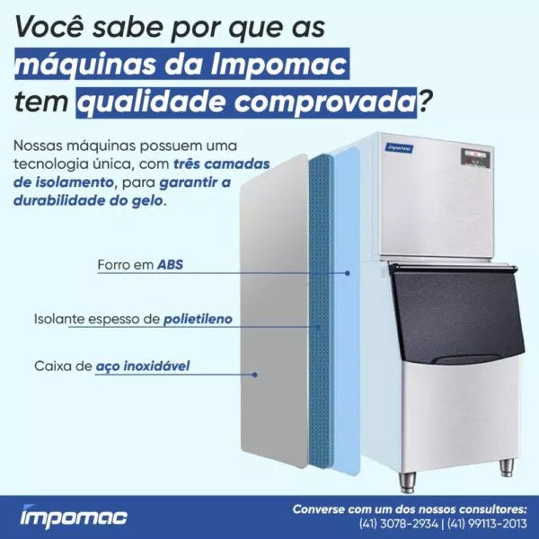 Máquina de Gelo Cubo TH1200 camadas e qualidade superior